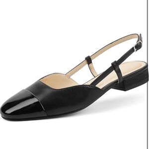 Elegant Black Slingback Women's Shoes